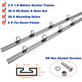 1.8M Track Anchor Track 2Tracks+8Rings